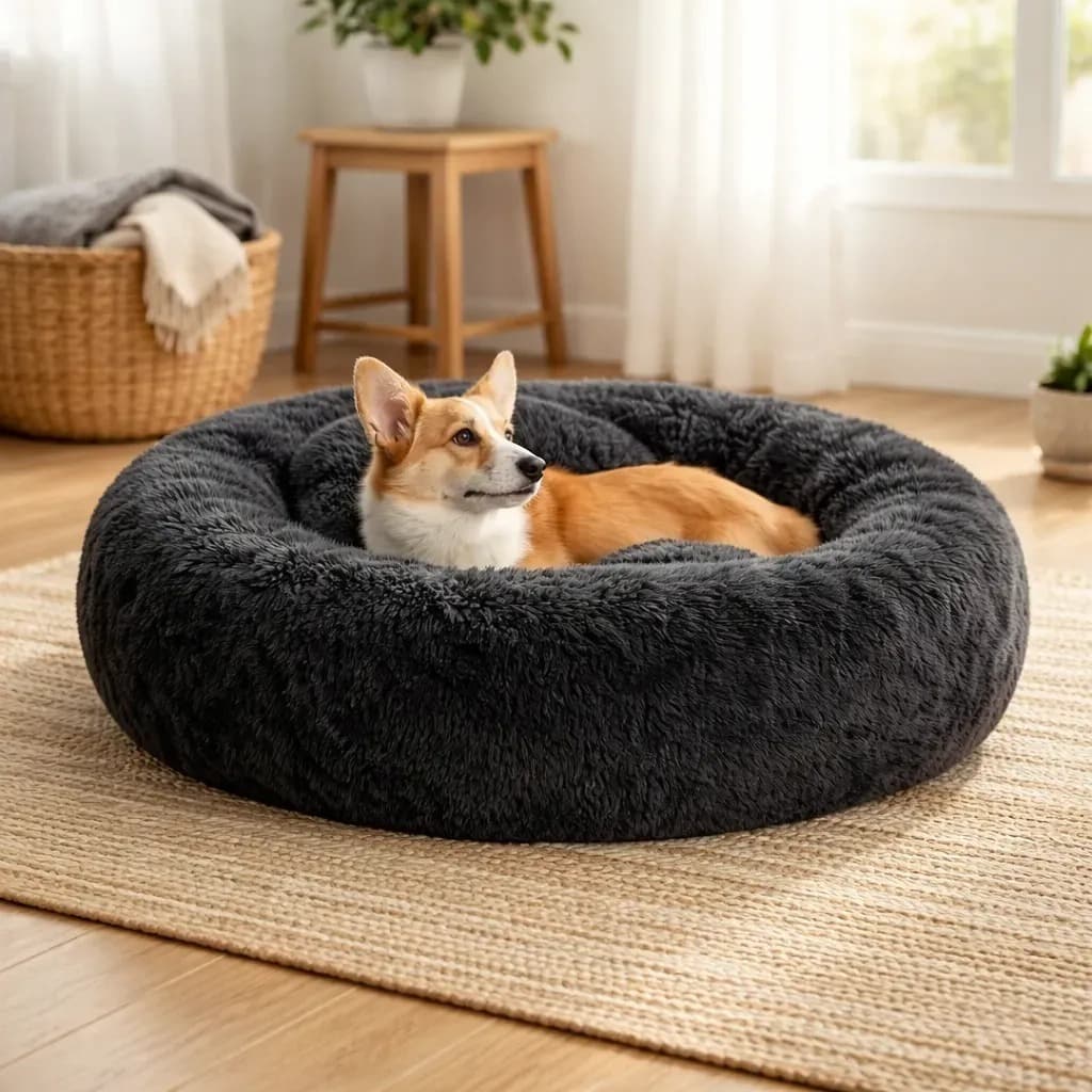 CAMINHA DONUT NUVEM PET PELUCIA REDONDA CAMA PELUCIADA NINHO CASINHA CASA COLCHONETE CÃO GATO TOCA