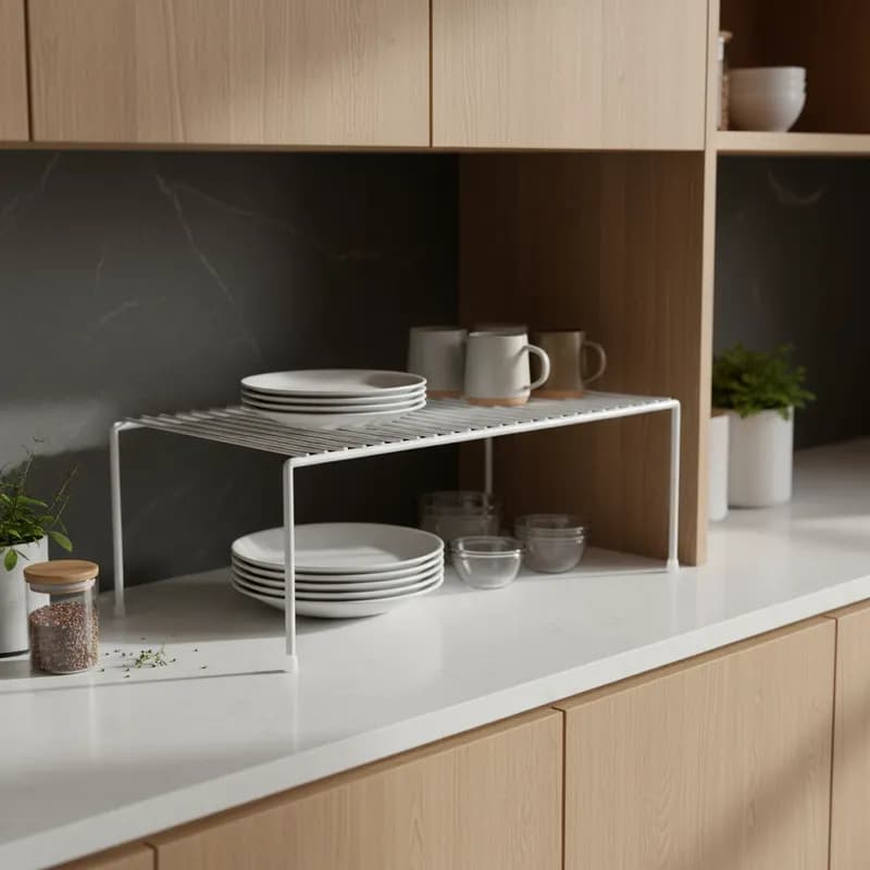 Organizador Multiuso Armário Cozinha Prateleira Aramado Aço Resistente 42cm