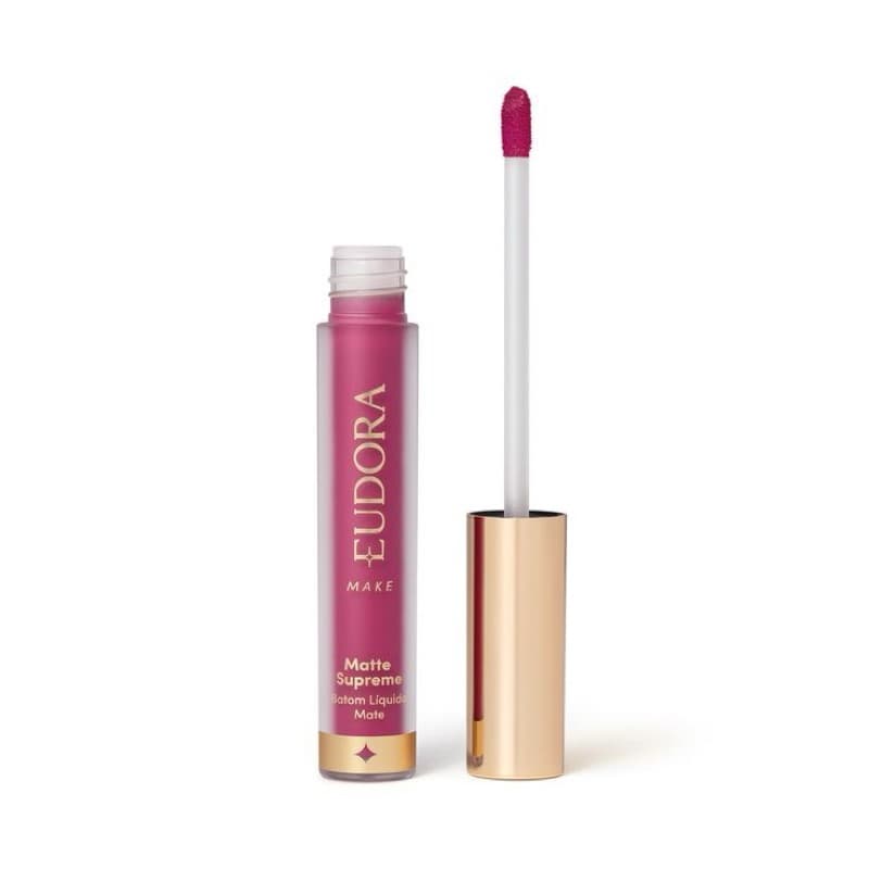 Batom Líquido Matte Supreme Eudora - Textura Matte Ultra Confortável, Cores Super Pigmentadas, Cruelty Free