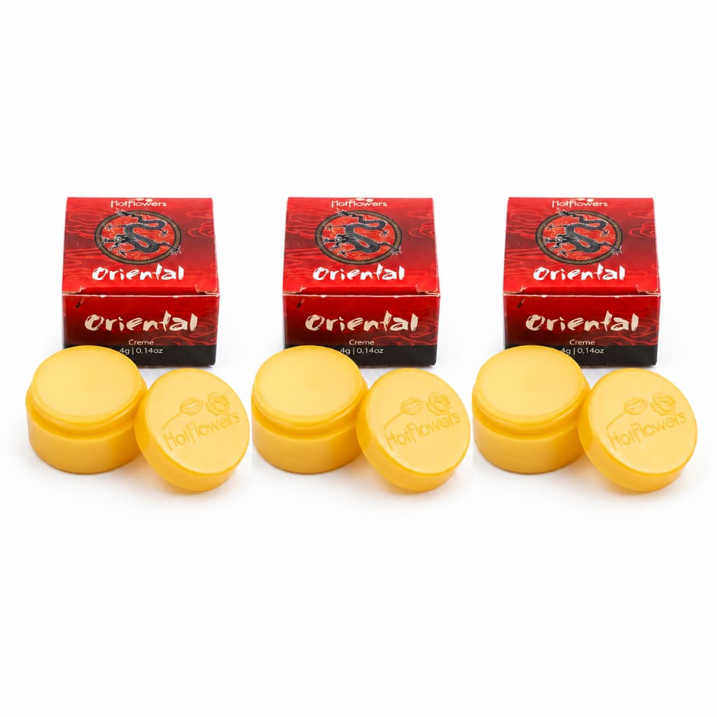 KIT 3 Pomada Oriental Chinesa Esquenta Esfria 4G Hotflowers