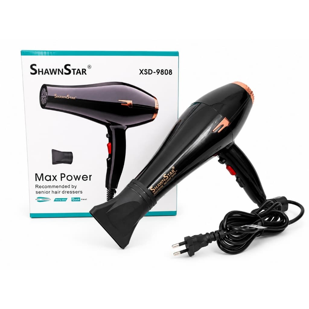 Secador de Cabelo Profissional SHAWNSTAR 110V/6000W- Motor de Alta Força, Alto Fluxo de Ar, Cabo Ergonômico