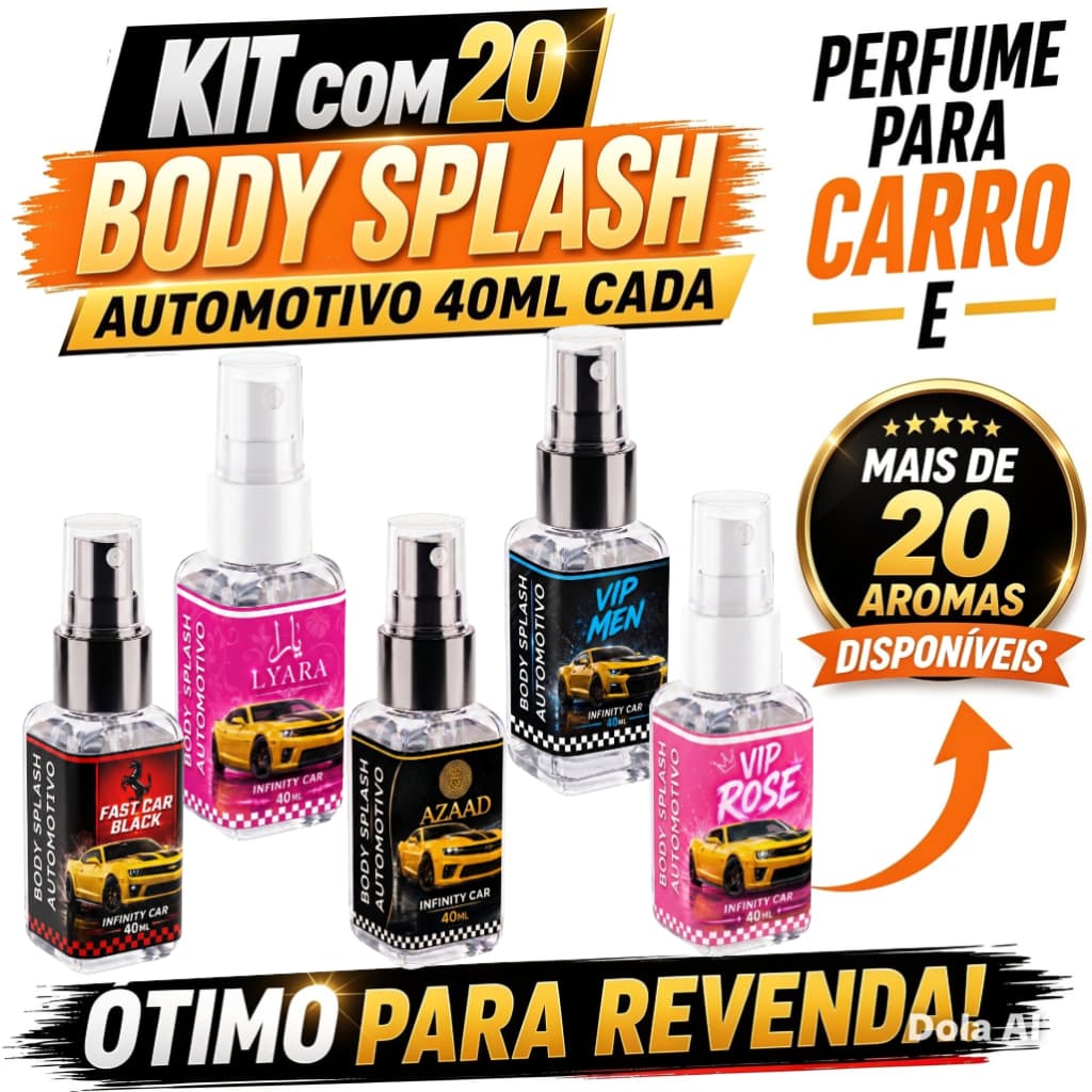 Kit 20 Perfume pra Carro 40ml Cheirinho de Carro Spray Perfumes importados Longa Duração Revenda Atacado Renda Extra