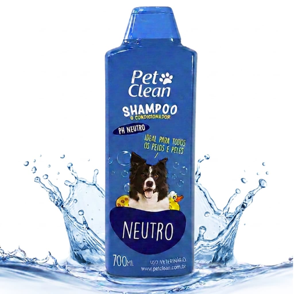 Shampoo Condicionador Pet Clean 700ml Para Todos os Tipos de Pelos