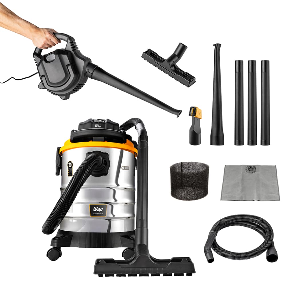 Aspirador de Pó e Água Wap GTW INOX 25 Filtro Lavável 2000W