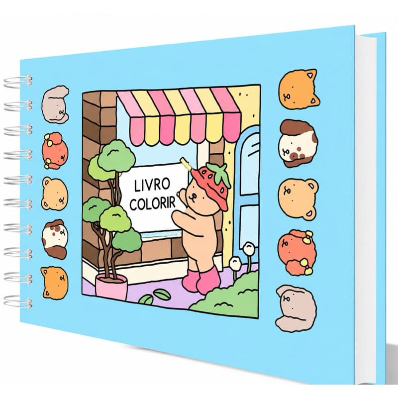 Livro De Colorir Pintar Infantil Ursinhos Fofinhos