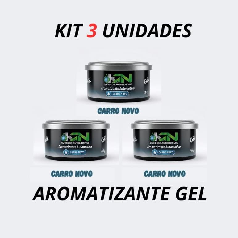Kit 1/2/3 x Cheirinho Para Carro Automotivos Gel KN 60G Para Carro Aroma Carro Novo Órbi - KN