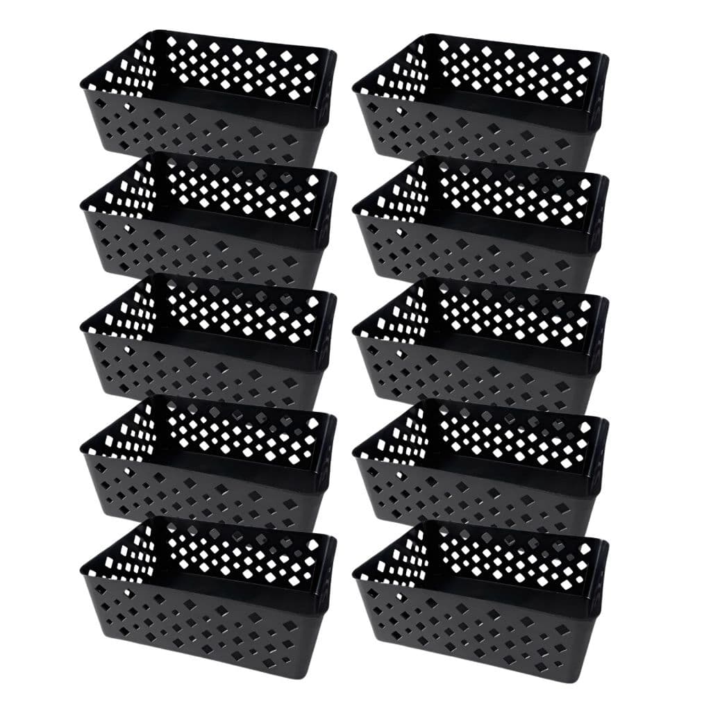 Kit 6/10 Organizadores Gaveta Cesto Empilhável Porta Maquiagem Banheiro Cozinha Multiuso Modular