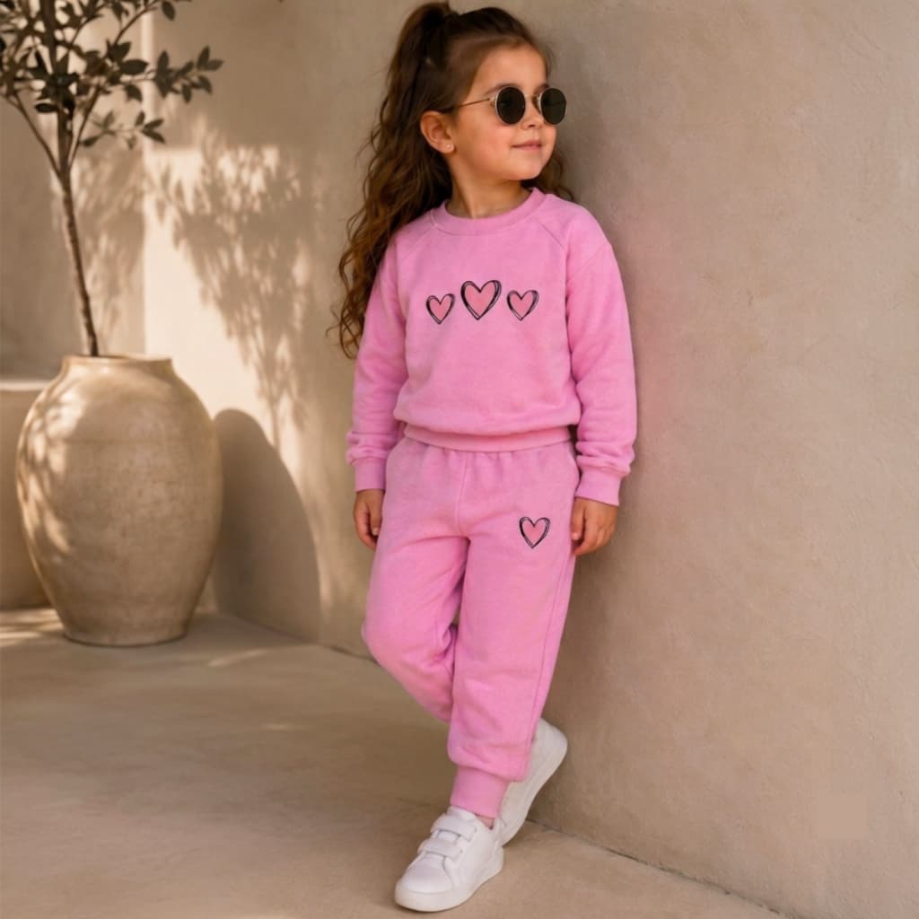 Conjunto Infantil Moletom Moletinho Flanelado Leve Menina Roupa Escolar Confortável Casual
