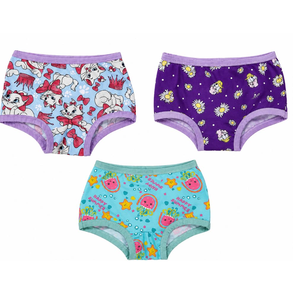 Kit 3 calcinha infantil Tapa fralda lateral larga