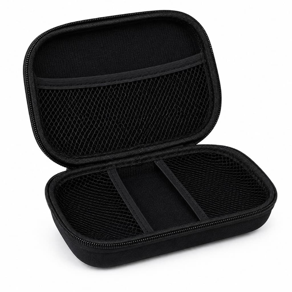 Estojo Organizador Rígido Premium para Cabos, Carregadores, Fones, HD Externo, SSD, Cartão de Memória e Eletronicos