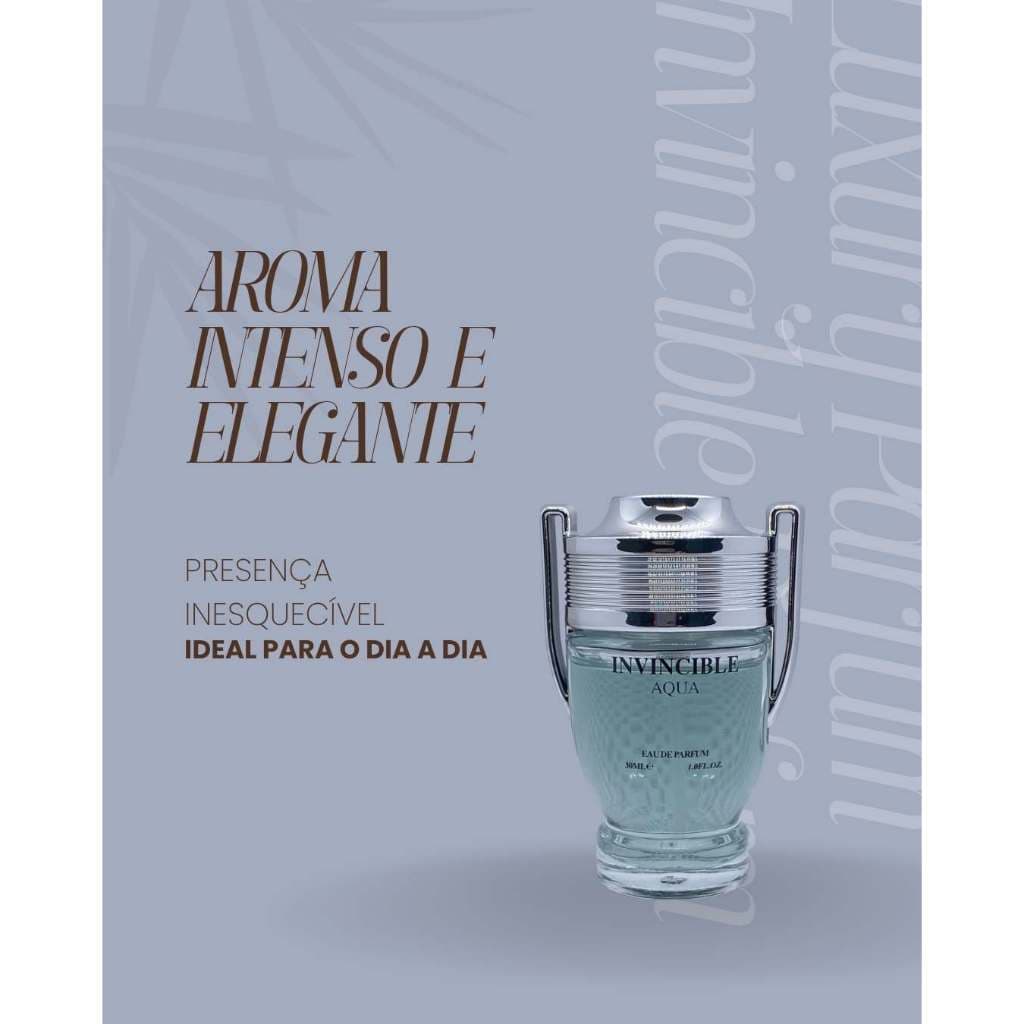 Miniatura Perfume Masculino Importado Invincible Aqua Eau de Parfum 30ml