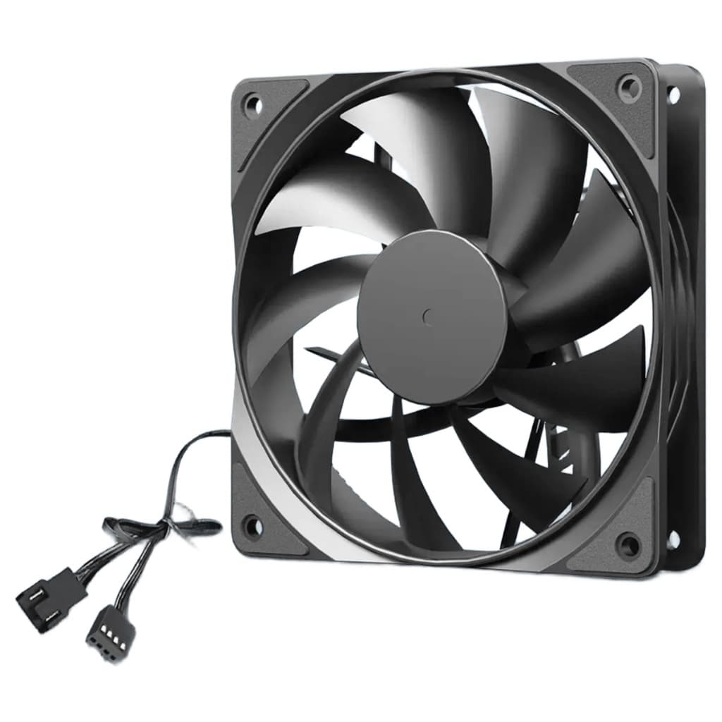 Cooler Fan Ventoinha Para PC Gabinete Gamer Black 120mm 4 Pinos Pwm Com Splitter