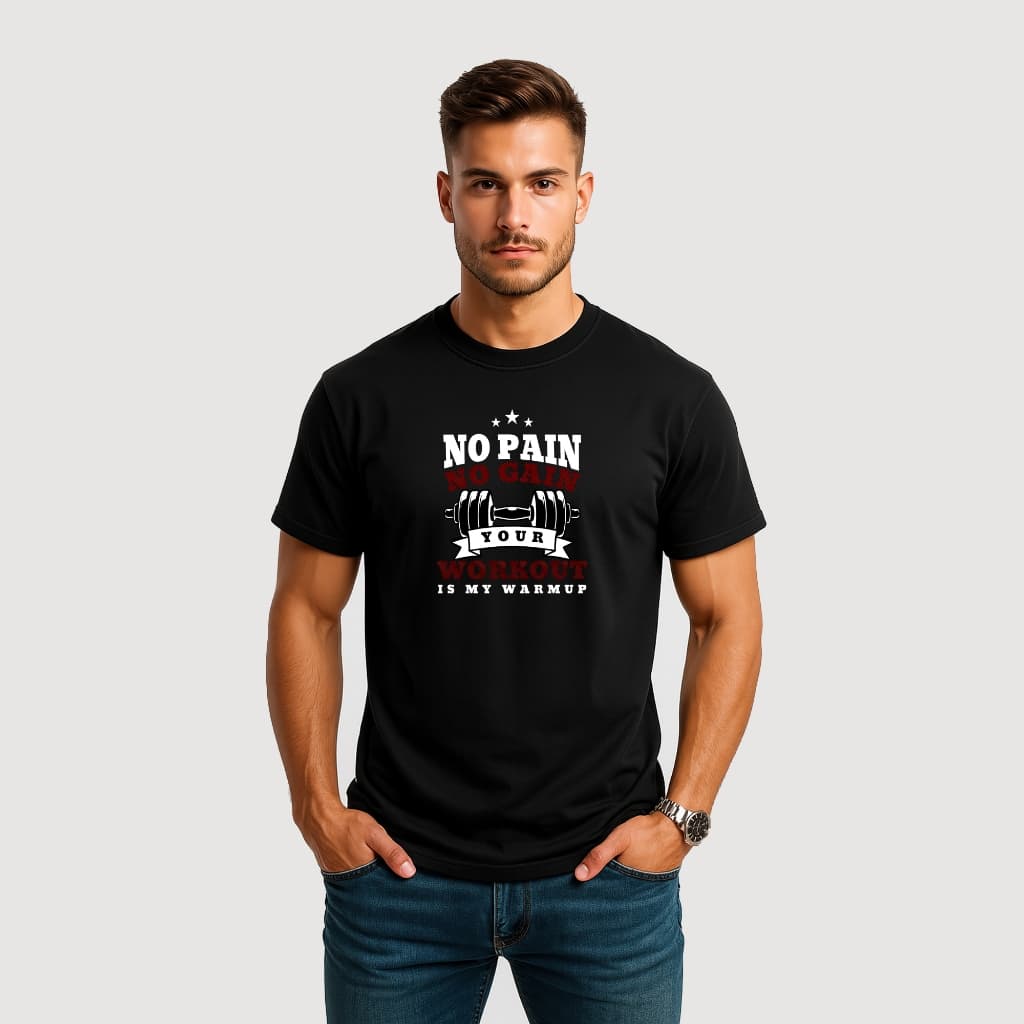 CAMISETA MASCULINA ALGODÃO ACADEMIA SEM DOR SEM GANHO HALTER ESTRELAS ACADEMIA