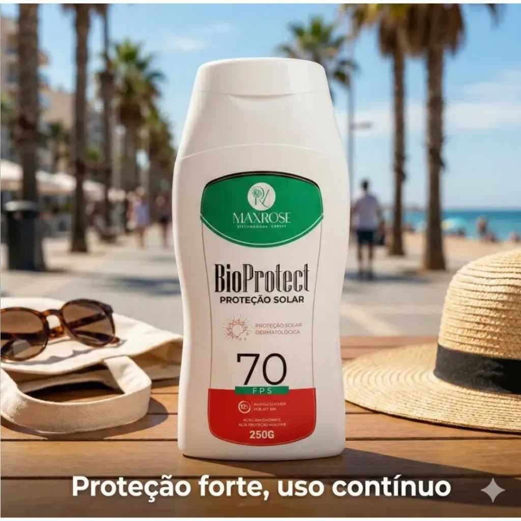 Protetores Solar Facial e Corporal BioProtect FPS 70 MAXROSE