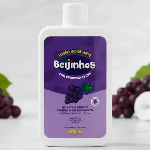 Hidratante Corporal Beijinhos Uva 475ml BELKIT | Loção Hidratante Para Pele Seca e Ressecada