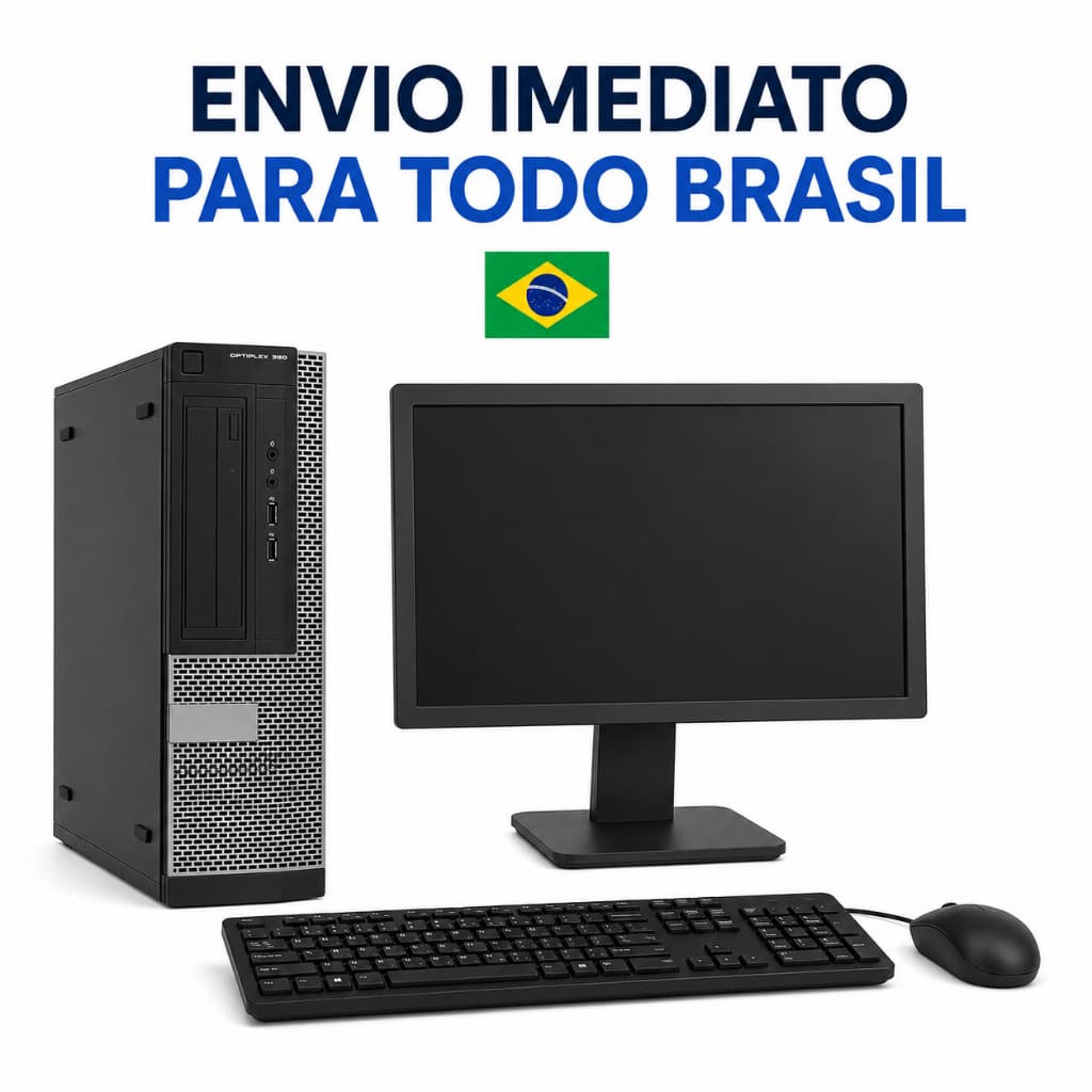 Computador Dell Optiplex i3 - SSD ou HD - Memória de 8GB ou 4GB - Com ou sem Monitor - 006
