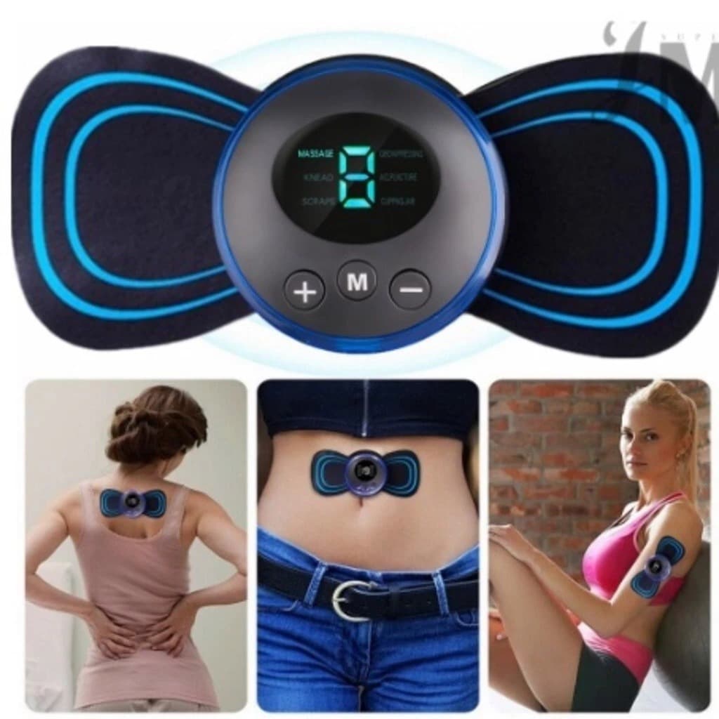 KIT 1/2/3/4/5 Mini Massageador EMS Estimulador Elétrico De Pescoço Portátil Para Alívio Da Dor Muscular Cervical