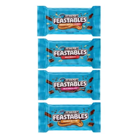 Kit 4 Chocolate Mr Beast Feastables 35g 4 Sabores Importado