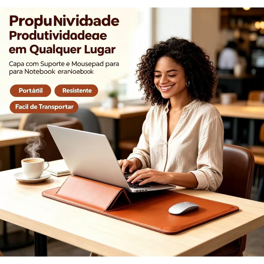 Bolsa interna protetora para notebook, design leve sem ímã,  compatível com notebooks de 13 até 16 polegadas.