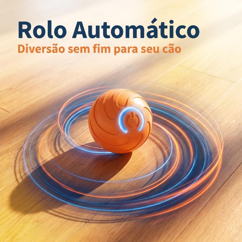 Brinquedo Rolar Automático Para Cachorro Aliviar Tédio Sozinho