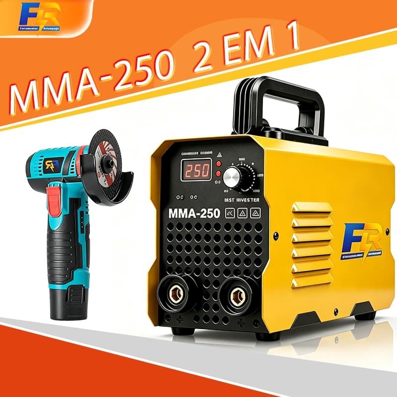 Esmerilhadeira A Bateria + Máquina de Solda Inversora de solda 220V/110V MMA250