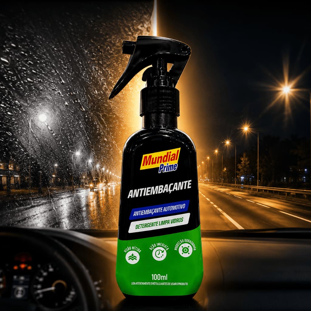 Kit 1 2 3 4 Anti Embaçante Spray 100ml Mundial Prime Desembaçador Vidros Carro Box Espelho Capacete Óculos Antifog