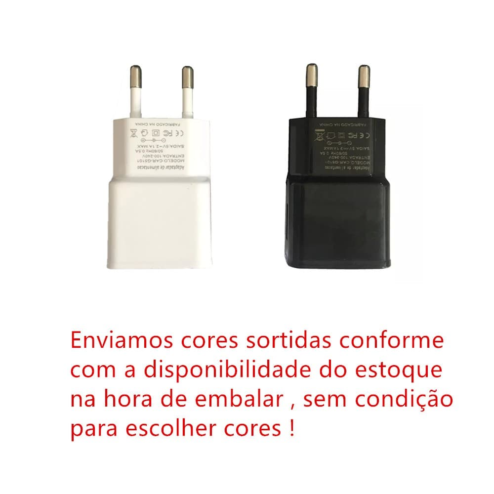 Tomada Para Carregador Plug Adaptador Usb 5v 1a Bivolt 