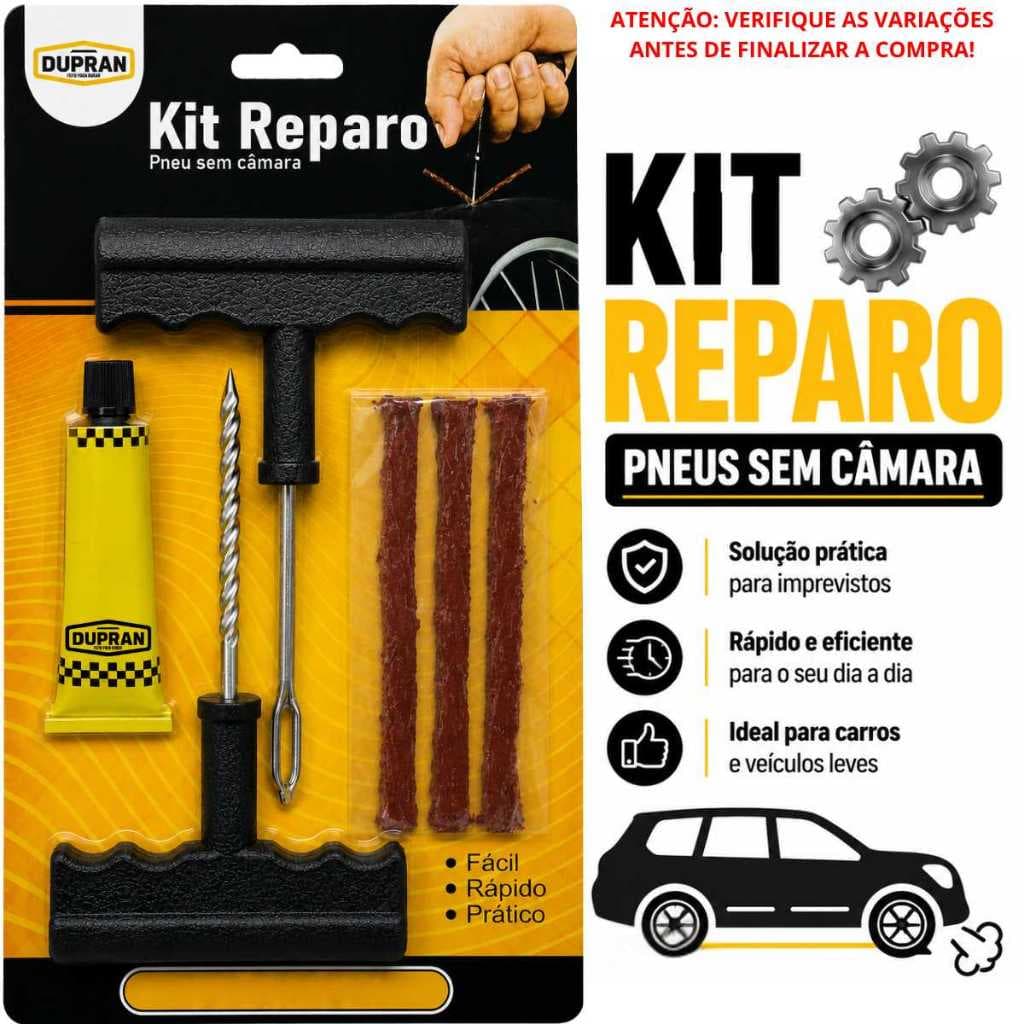 Reparo de pneu moto carro sem câmara pneus furado kit com 6 peças tipo macarrão
