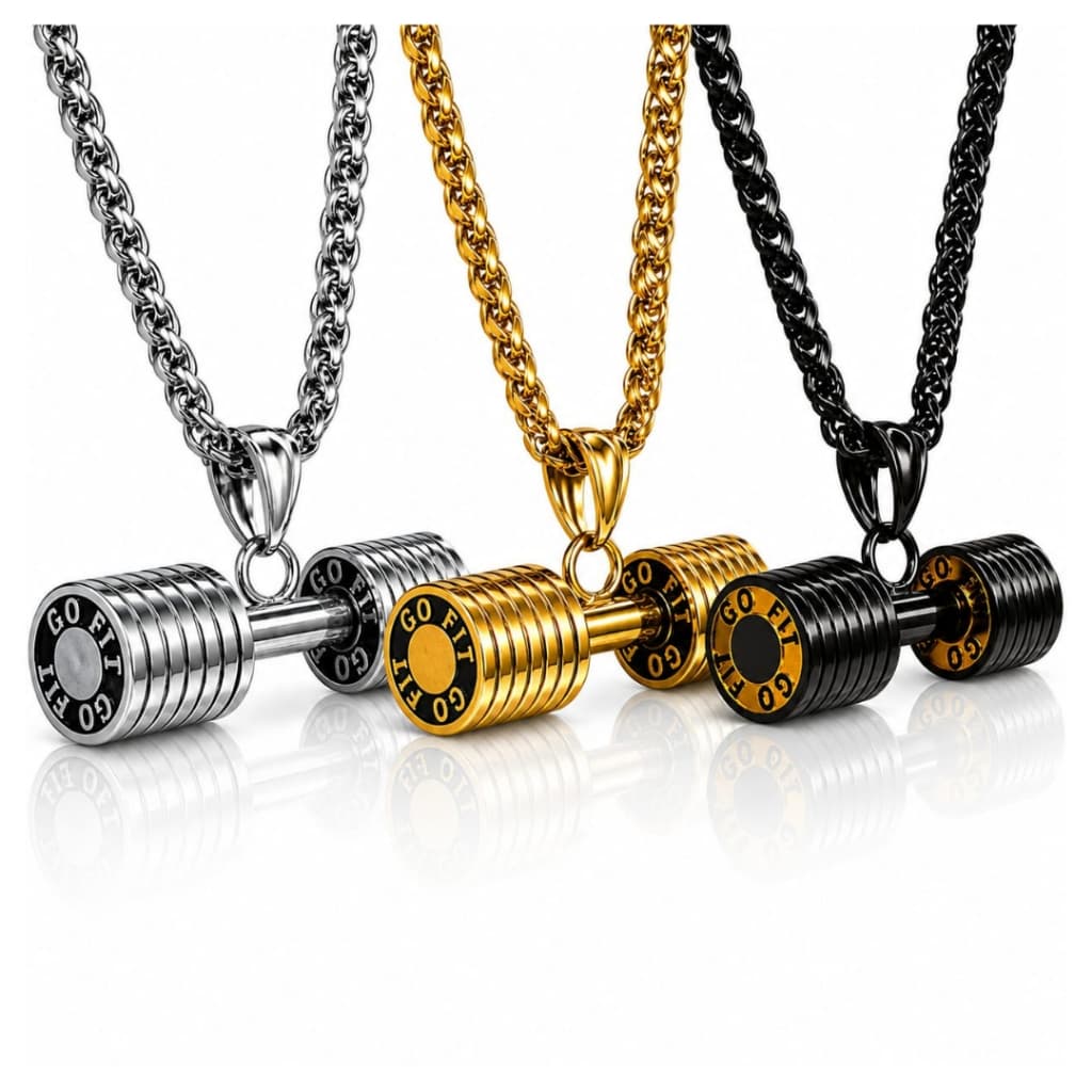 Corrente Grossa Colar Halter Peso Academia Aço Inox. Unissex Dourado Preto Prata Lançamento.