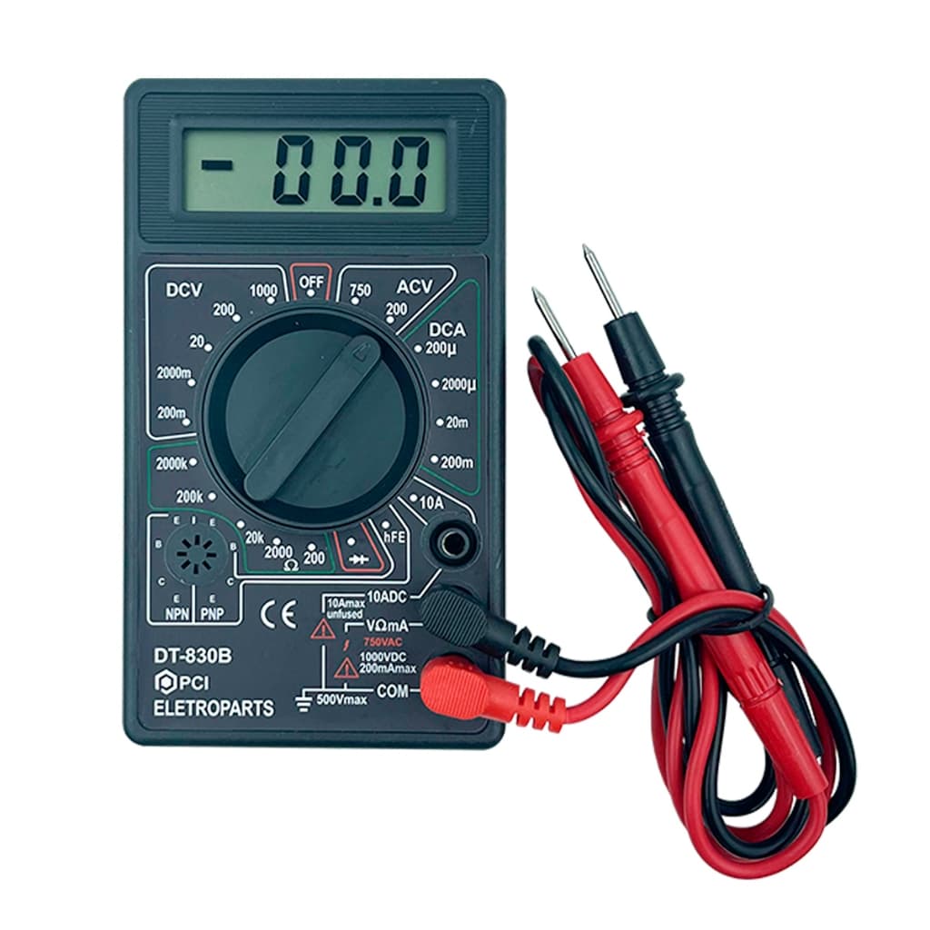 95UN Multímetro Digital DT-830 com bateria e ponta de teste (SEM BIPE)