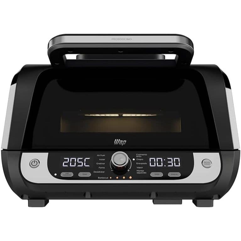 WAP Fritadeira Elétrica Air Fryer Barbecue Digital 12 em 1, 10 Litros, 4 Níveis de Temperatura, Antiaderente, 1800W 127V