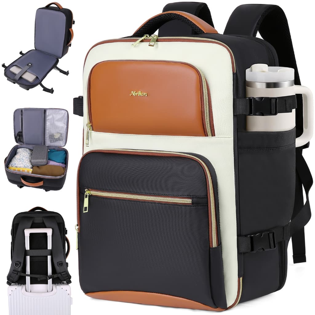 Mochila para Notebook Unissex com Porta-Copo, Compatível com Notebook de 15,6 Polegadas, Mochila de Viagem Impermeável