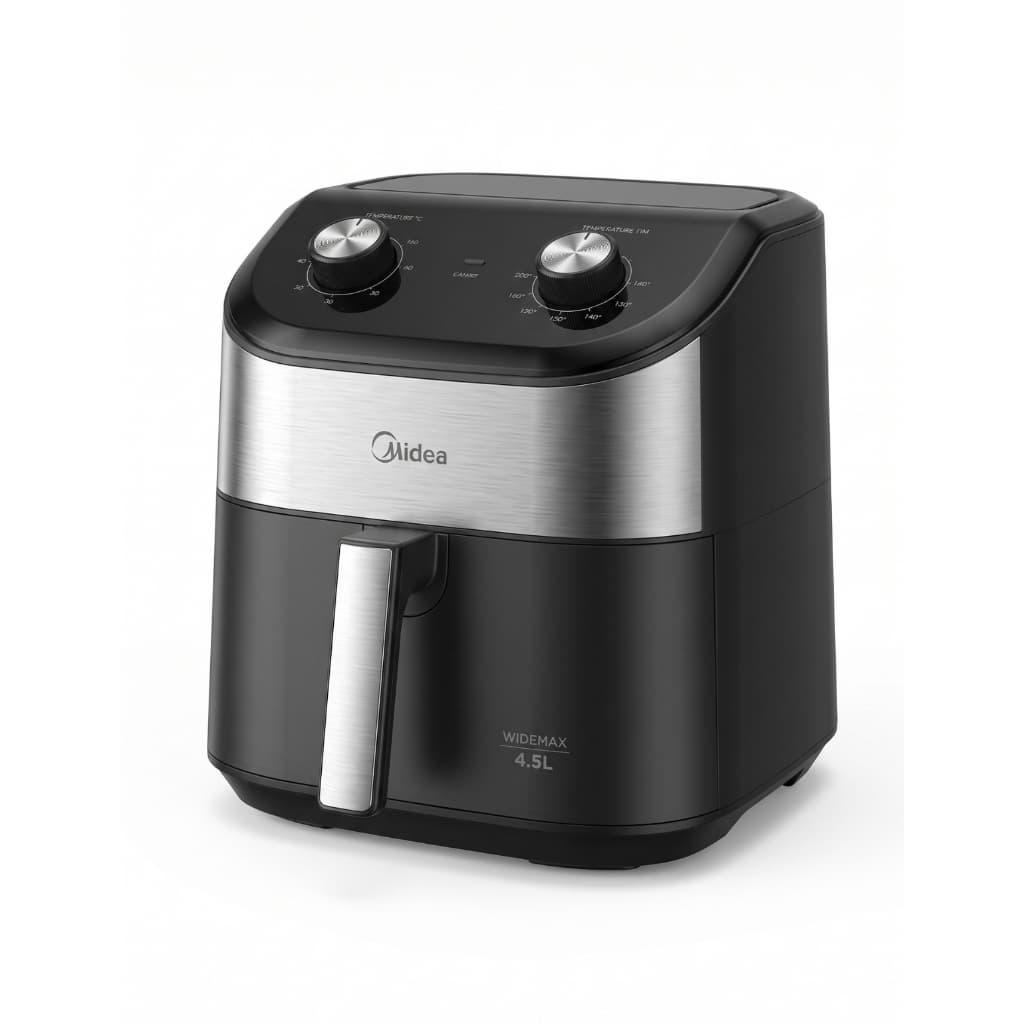 fritadeira de ar quente air fryer 4,5 litros inox sem oleo com cesto largo 220v