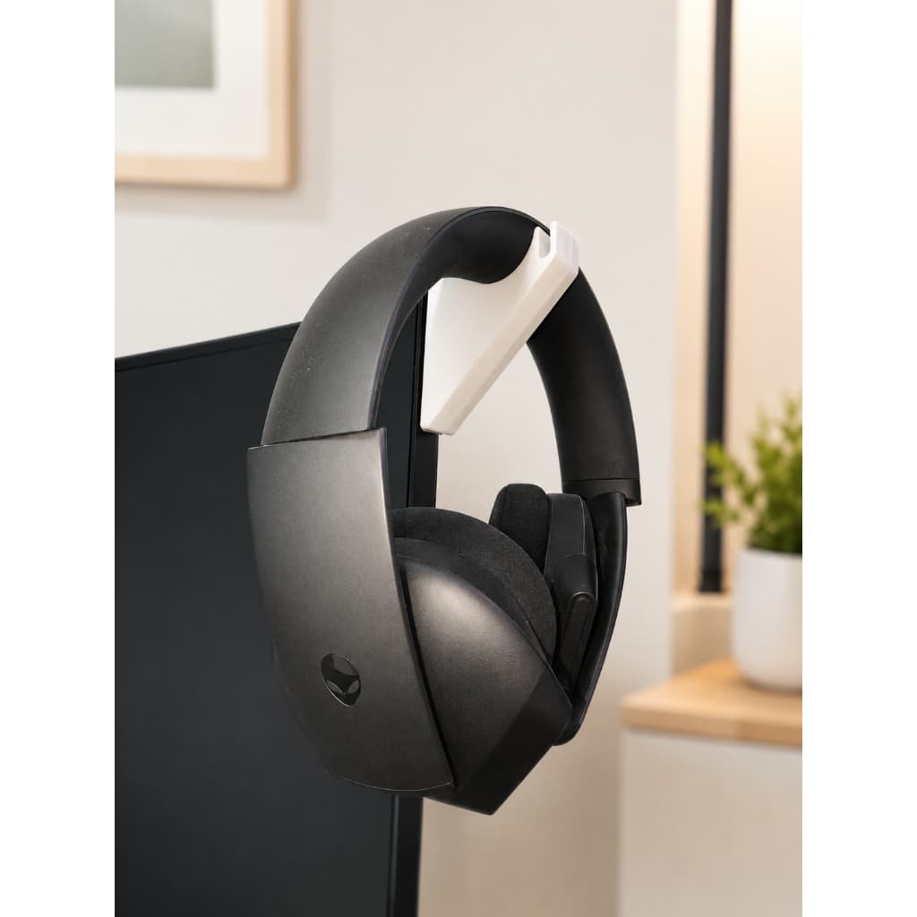 Suporte para Headset de Monitor | Gancho para Fone Gamer | Organizador de Mesa Setup PC