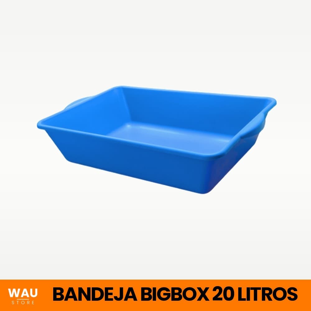 Caixa de Areia Gato Grande 20 Litros Bandeja BigBox Sanitária Borda Alta Banheiro Gatil Pet