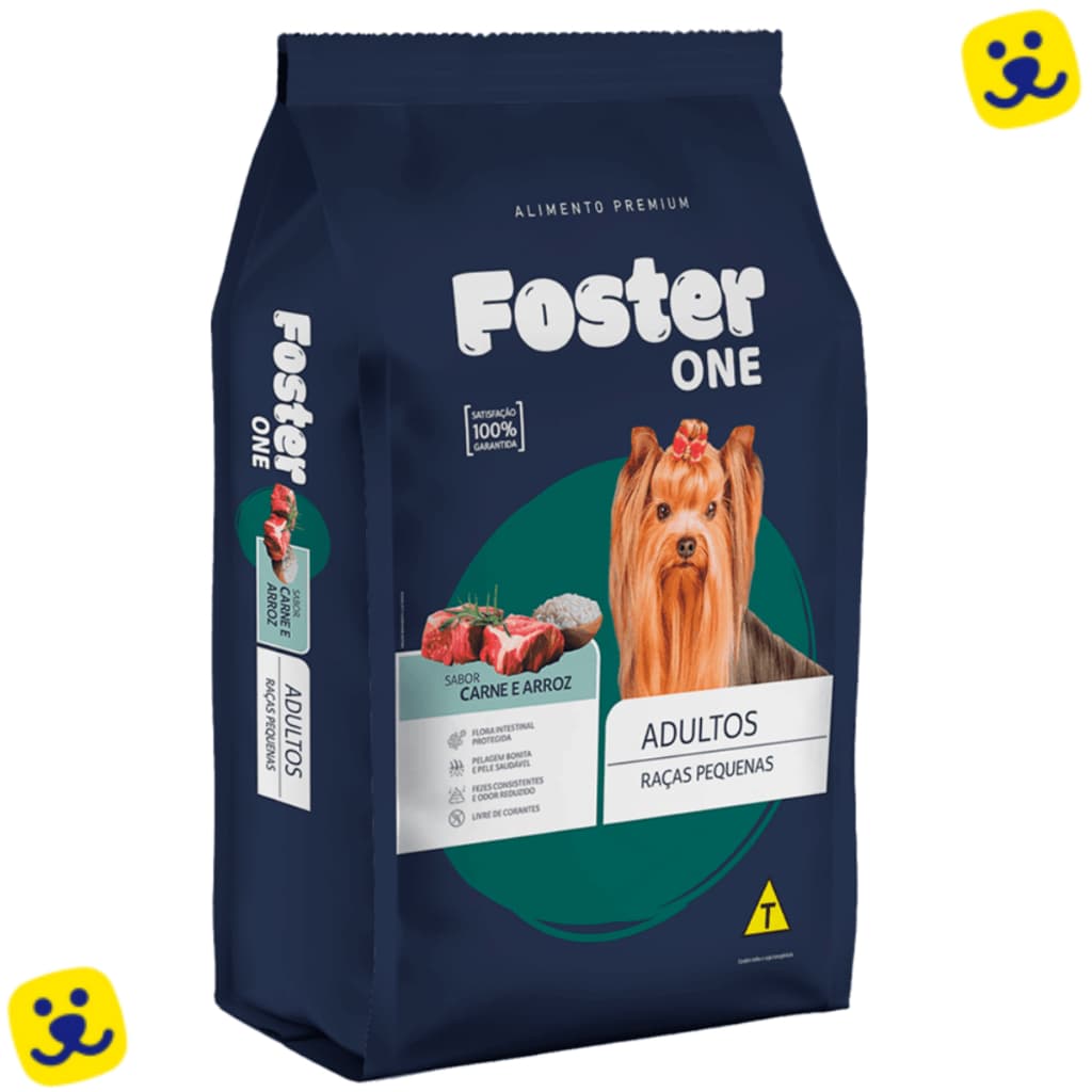 Ração para Cachorro Ração Foster Raças Pequenas Foster One Carne Arroz 10,1kg Ração Cachorro