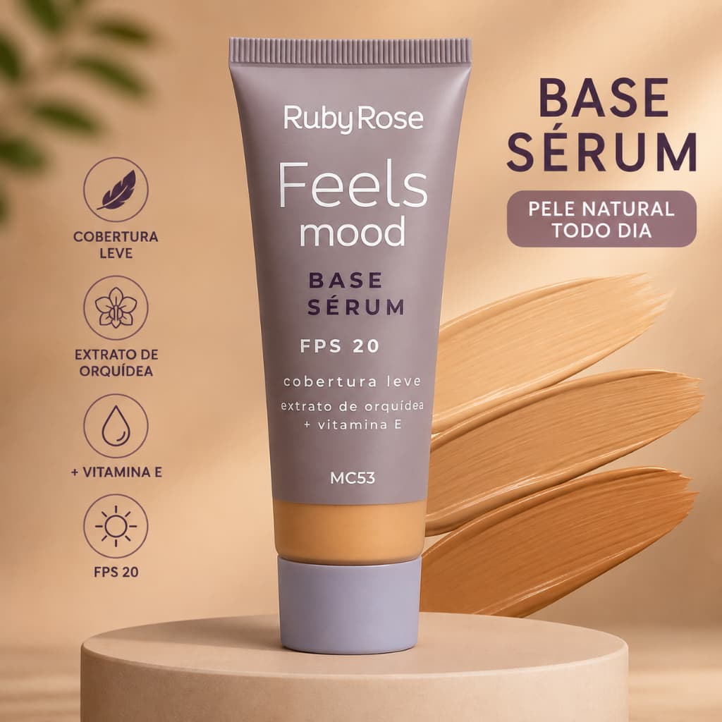 BASE FACIAL LIQUIDA RUBY ROSE SÉRUM  FPS 20