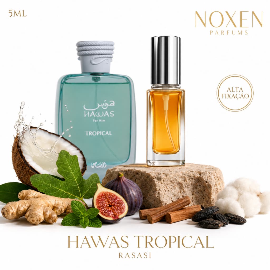 Perfume Masculino 5ml Premium Vidro Spray Hawas Tropical Coco Importado