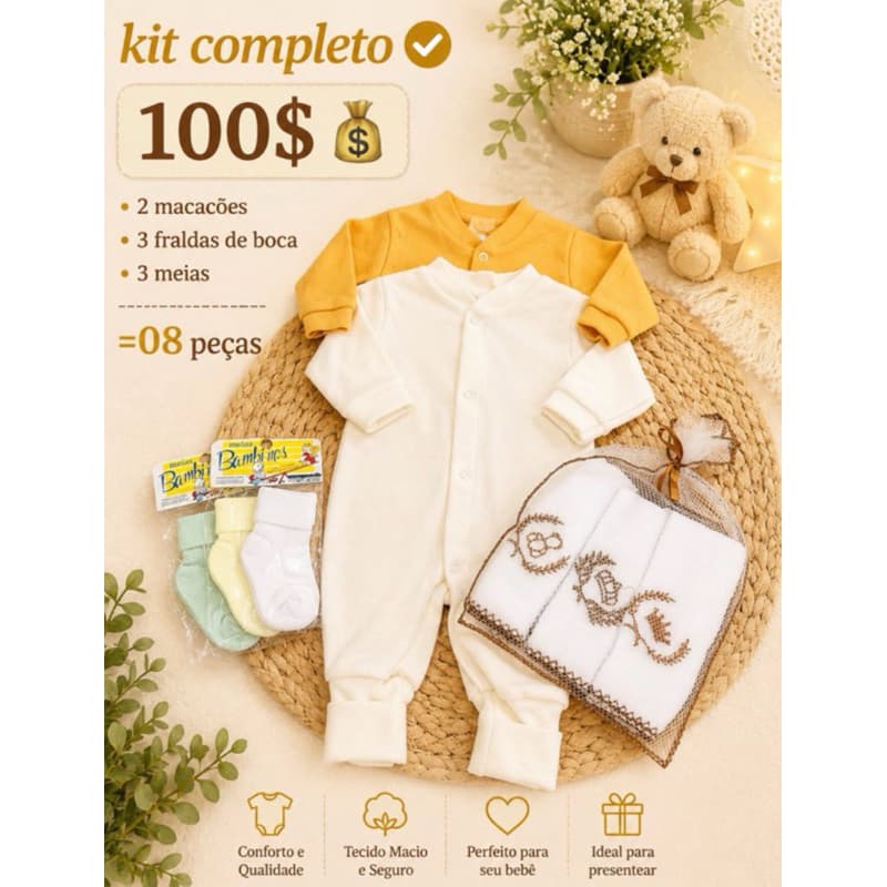 kit enxoval  ✔️  bebê recém nascido menina ou menino bebê