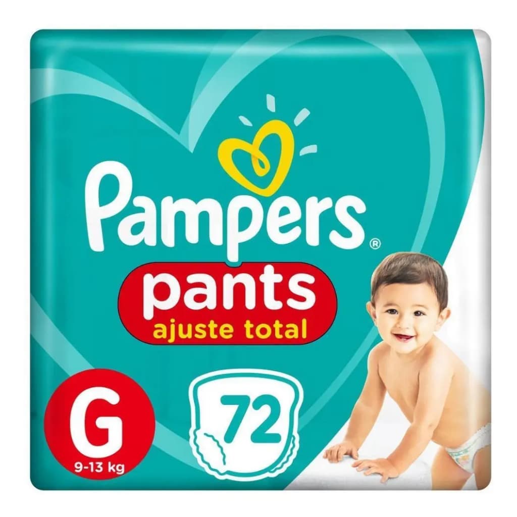 Fralda Pampers Pants Ajuste Total G 72 Unidades - fralda Pampers infantil