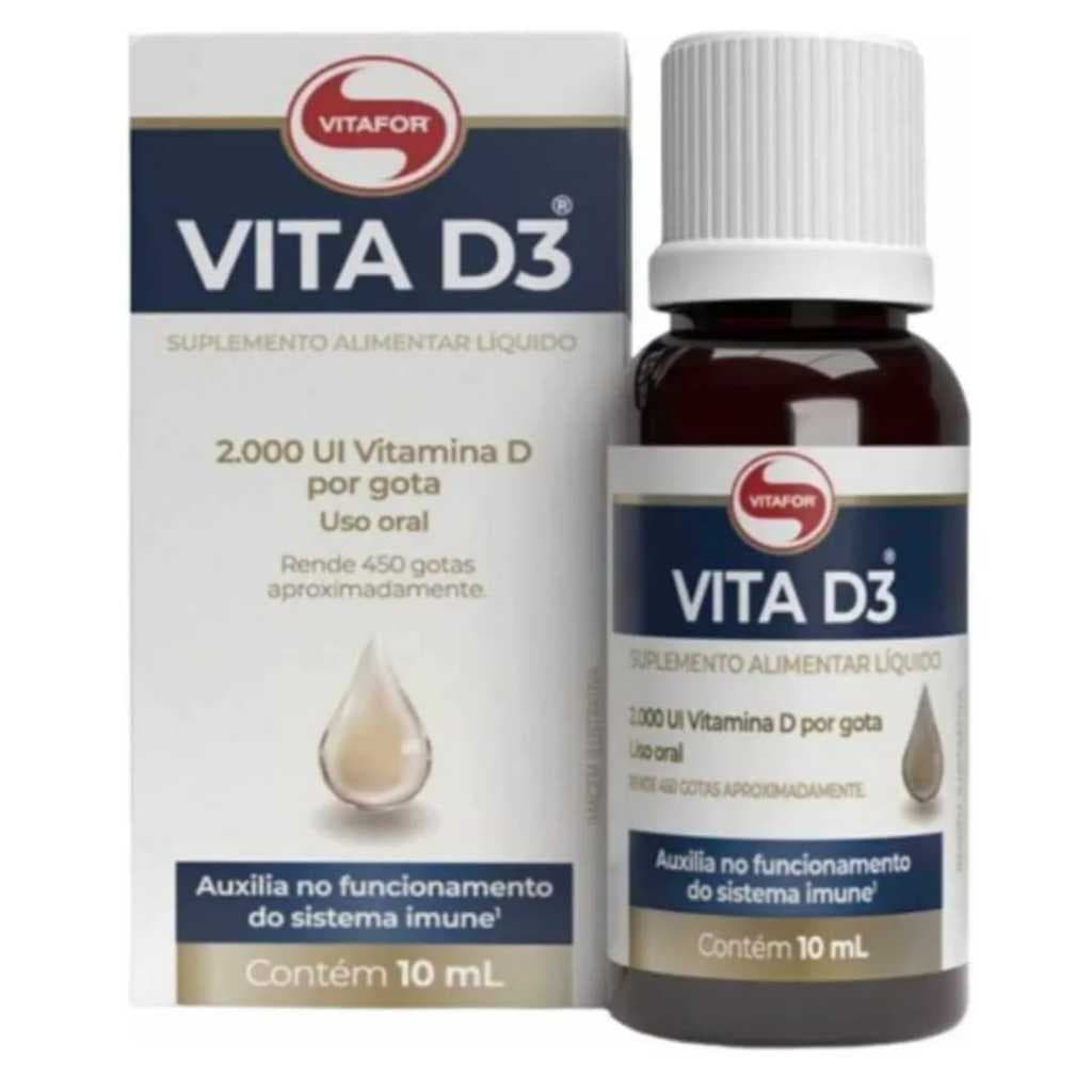 Vitamina D3 Vitafor Suplemento Líquida Sem Sabor