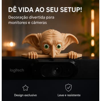 Enfeite de Monitor Dobby Harry Potter | Decoração Geek para PC Setup Gamer Mesa