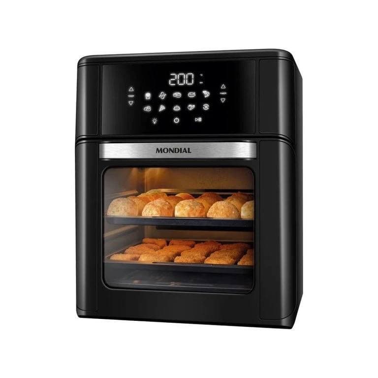 Fritadeira Elétrica sem Óleo/Air Fryer Mondial AFO-12L-FB Preta 12L