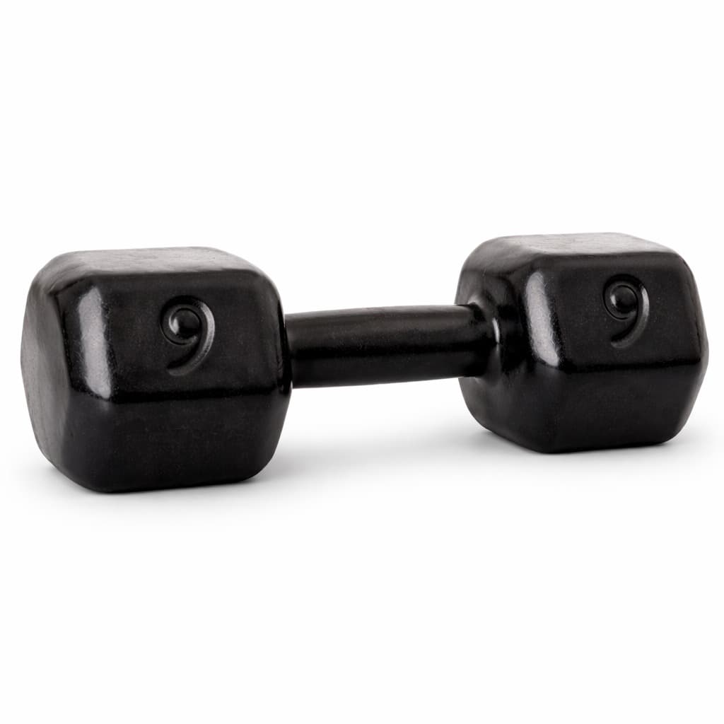Halter 9Kg S Emborrachado Musculação Academia Treino Peso Anilha Halter Fitness Exercícios Ferduor Físicos Esporte