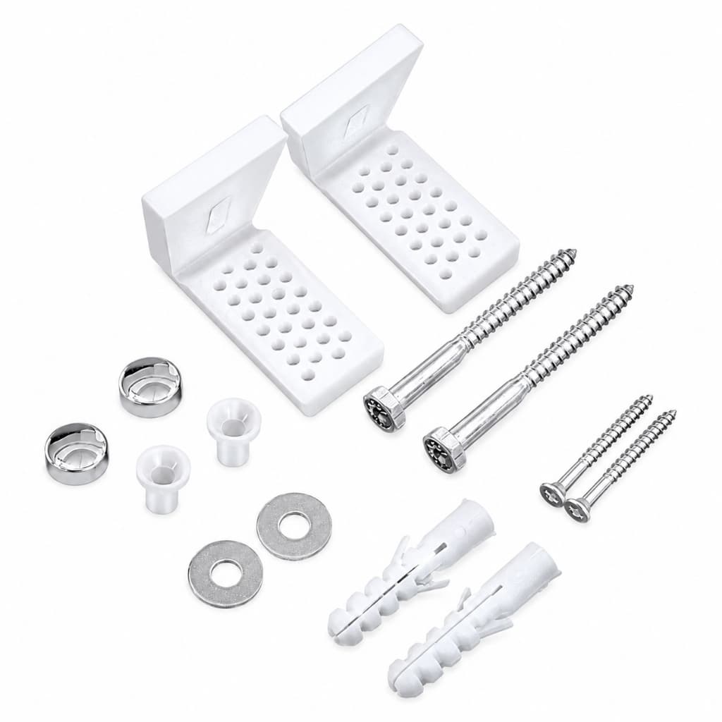 Kit Parafuso Fixação Lateral para Vaso Sanitário e Bacia – Aço Inox + Nylon Reforçado Completo