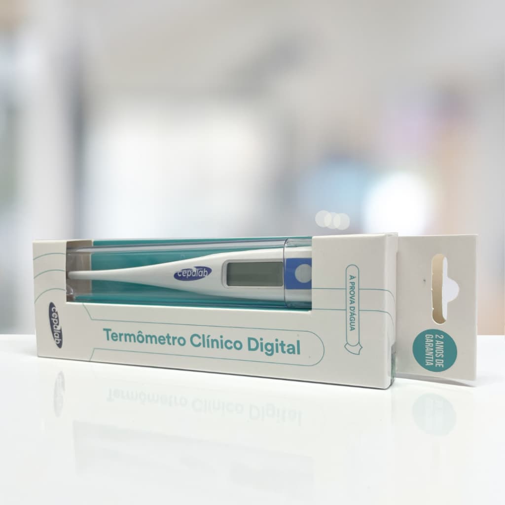 Termômetro Digital Clínico com Alarme Sonoro - Medição Rápida e Precisa, Visor LCD, à Prova D’água