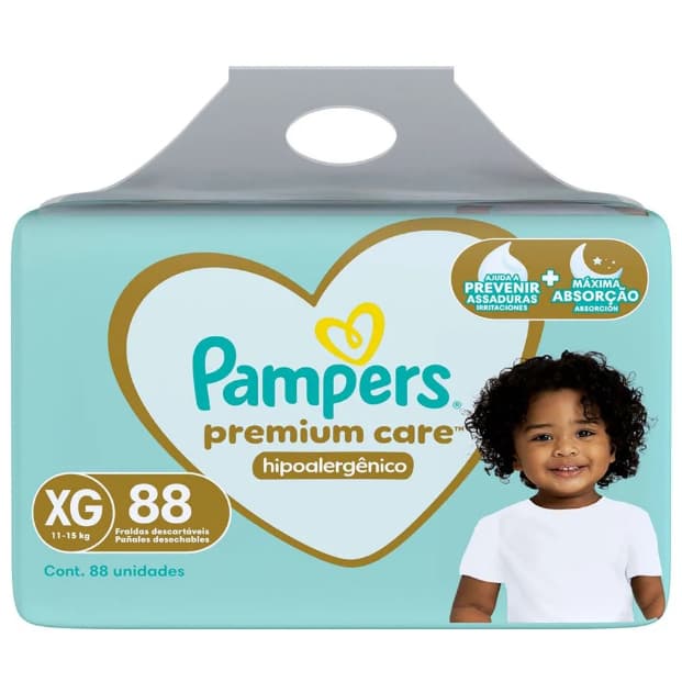 Fralda Pampers Premium Care Xg 88 Unidades