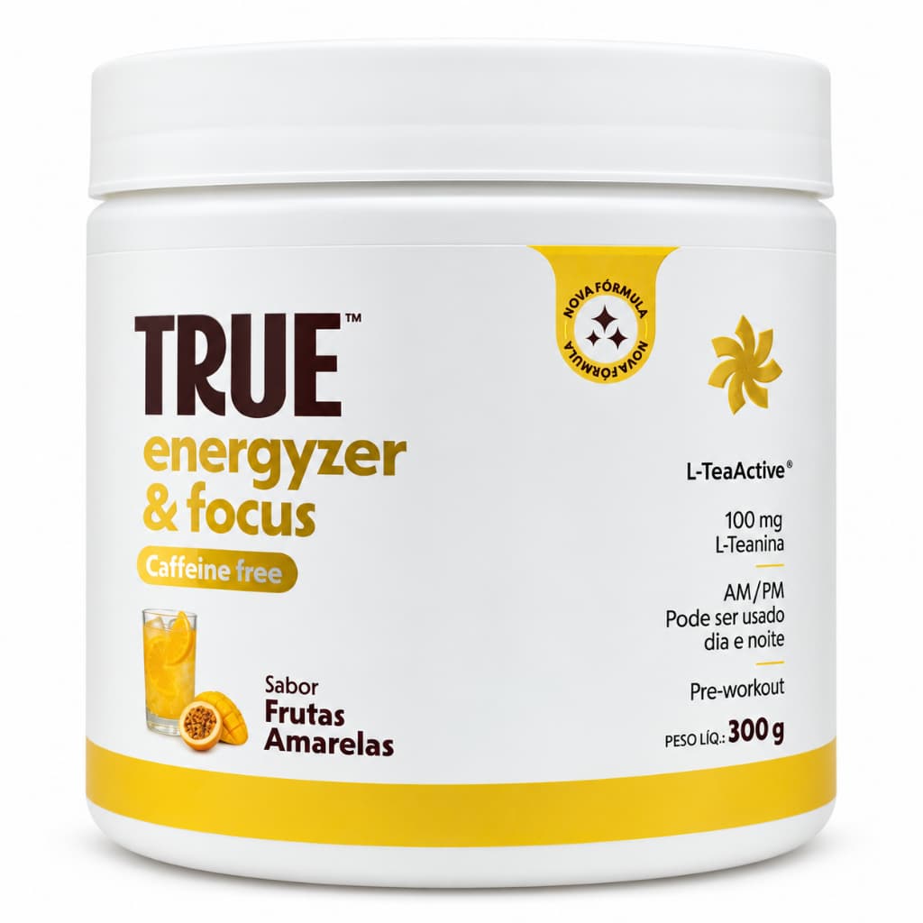 BEBIDA ENERGETICA TRUE ENERGYZER & FOCUS - FRUTAS AMARELAS 450g - TRUE SOURCE