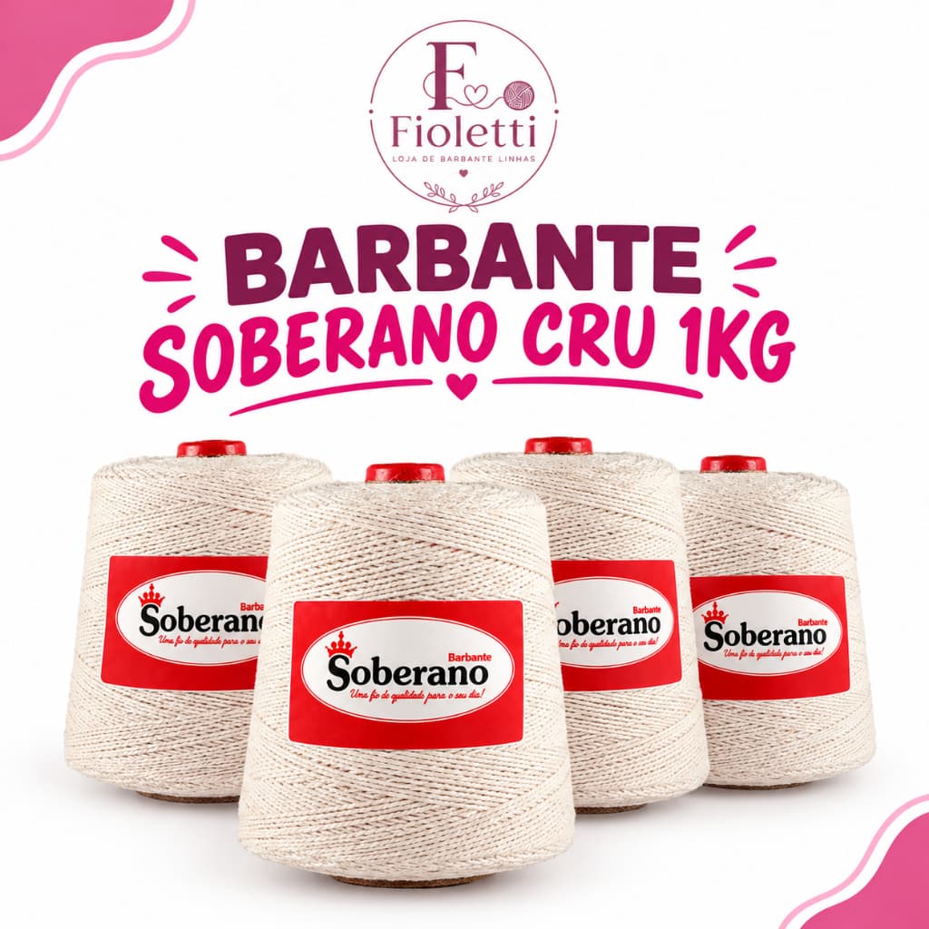 Barbante Eco Brasil Soberano 1kg Fio 6 Cru | Barbante para Crochê e Artesanato