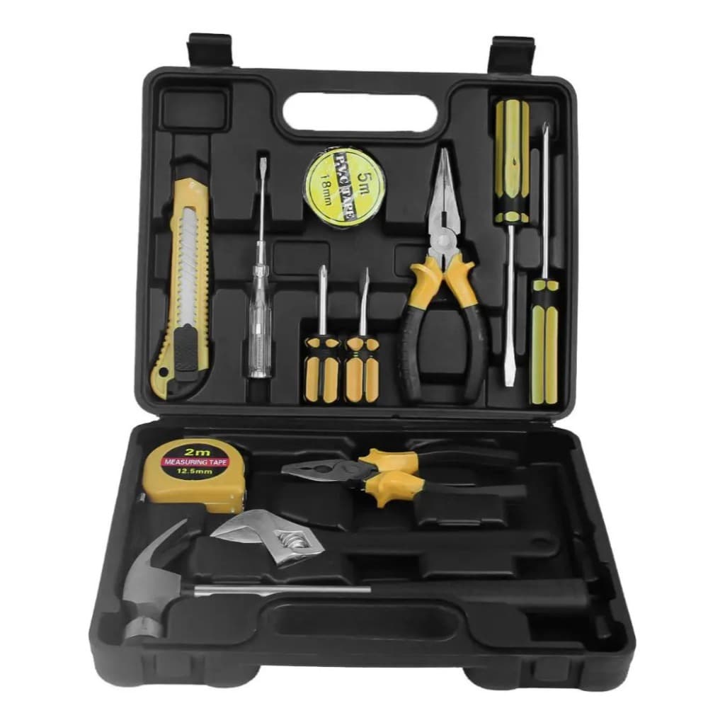 Kit de Ferramentas 12 Peças com Maleta Jogo de Ferramentas Manual completo